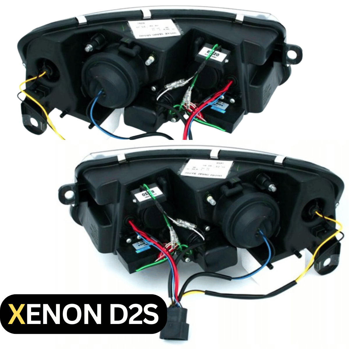 Xenon D2S Scheinwerfer Rückseite mit Kabeln und Vorschaltgeräten für KFZ-Tuning