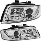 LED Scheinwerfer für Audi A4 B6/B7 mit Tagfahrlicht-Optik und Klarglas