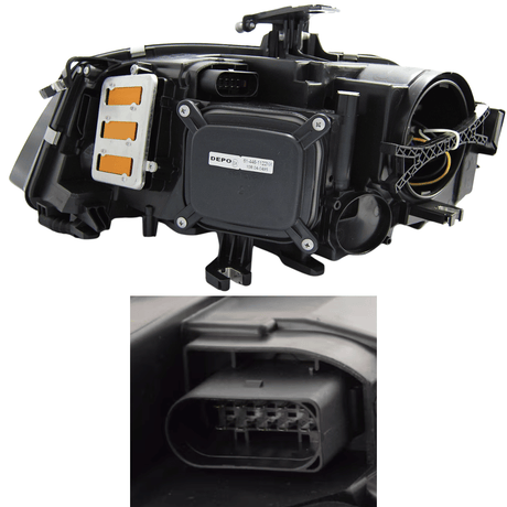 LED Scheinwerfer Set für Audi A4 B8 2008–2011 LED Tagfahrlicht Schwarz