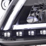 LED Scheinwerfer für Audi A4 B8 08-11 mit Tagfahrlicht und Blinker, schwarz, CR-Tuning