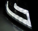 Led Light Tube Tagfahrlicht Scheinwerfer in schwarz für Audi A4 B8 04.2008-2011