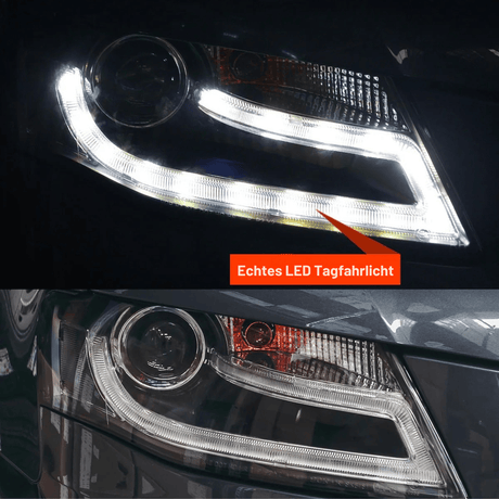 LED Tagfahrlicht Scheinwerfer Set Schwarz für Audi A4 B8 2008–2011 - CR Tuning