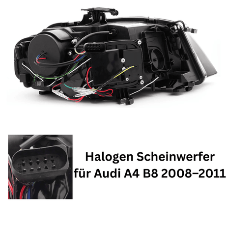 LED Tagfahrlicht Scheinwerfer Set Schwarz für Audi A4 B8 2008–2011 - CR Tuning