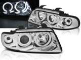 CCFL Angel Eyes Scheinwerfer Set in chrom für Audi A4 B5 1995-1998