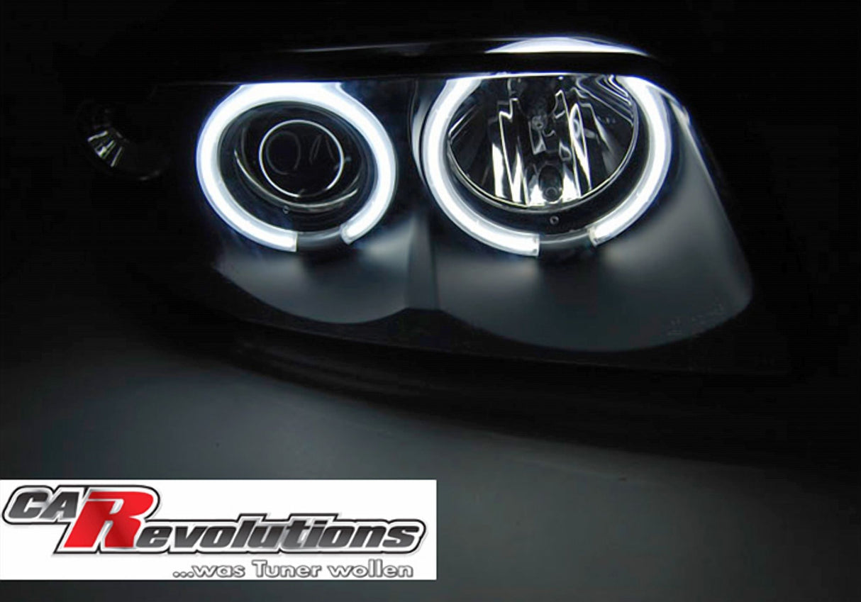 CCFL Angel Eyes Scheinwerfer Set für Audi A4 B5 in schwarz 11.1994-12.98