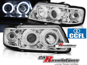 CCFL Angel Eyes Scheinwerfer chrom Audi A3 8L 1996-2000 Tuning Scheinwerfer Set