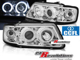 CCFL Angel Eyes Scheinwerfer Set in chrom für Audi A3 8L 08.1996-08.2000