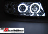 CCFL Angel Eyes Scheinwerfer Set in chrom für Audi A3 8L 08.1996-08.2000