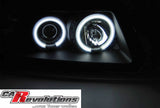 CCFL Angel Eyes Scheinwerfer Set in schwarz für Audi A3 8L 1996-2000