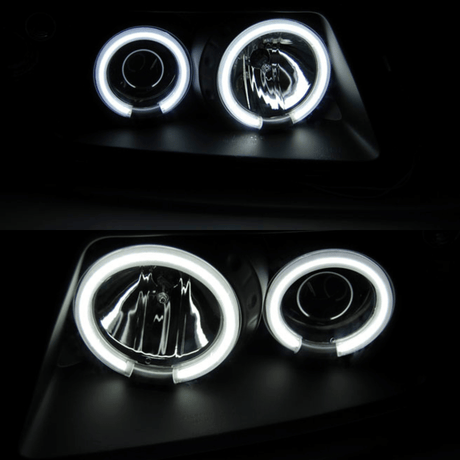CCFL Angel Eyes Scheinwerfer Set für Audi A3 8L 1996-2000 schwarz