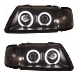 CCFL Angel Eyes Scheinwerfer Set für Audi A3 8L 1996-2000 schwarz