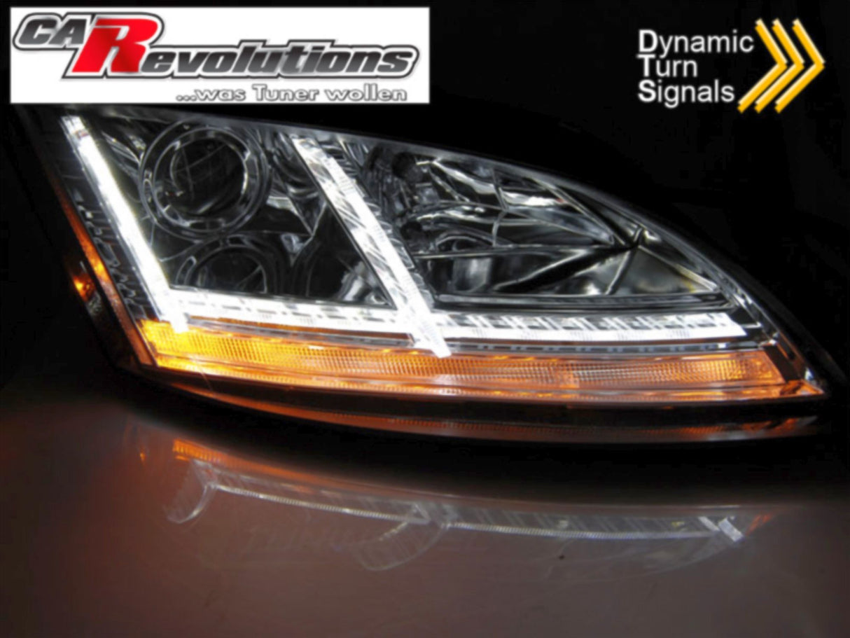 Led Scheinwerfer dynamische Blinker 8S Look chrom für Audi TT 8J 06-10