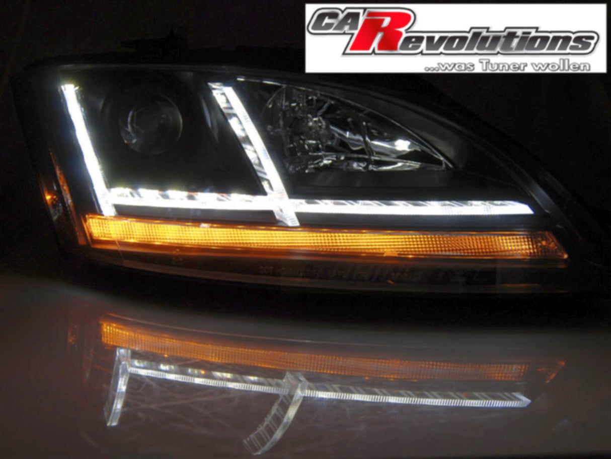 Led Xenon Scheinwerfer dynamische Blinker 8S Look chrom für Audi TT 8J 06-10