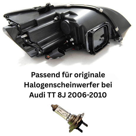 Led Scheinwerfer dynamische Blinker 8S Look schwarz für Audi TT 8J 06-10 - CR Tuning