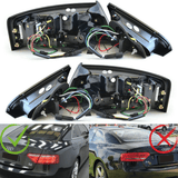 leuchten LED schwarz mit Kabelbaum, kompatibel mit 8T Coupe Cabrio für Audi A5 Rück