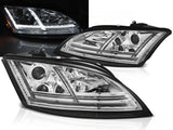 Led Xenon Scheinwerfer dynamische Blinker 8S Look chrom für Audi TT 8J 06-10