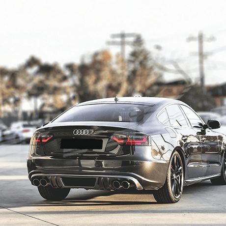 für Audi A5 Sportback Heckansicht mit Carbon-Diffusor und Sportauspuff, Tuning-Teile von CR-Tuning