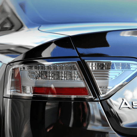 leuchten LED Chrom mit rotem Akzent, Tuning Zubehör von CR-Tuning für Audi A5 Rück