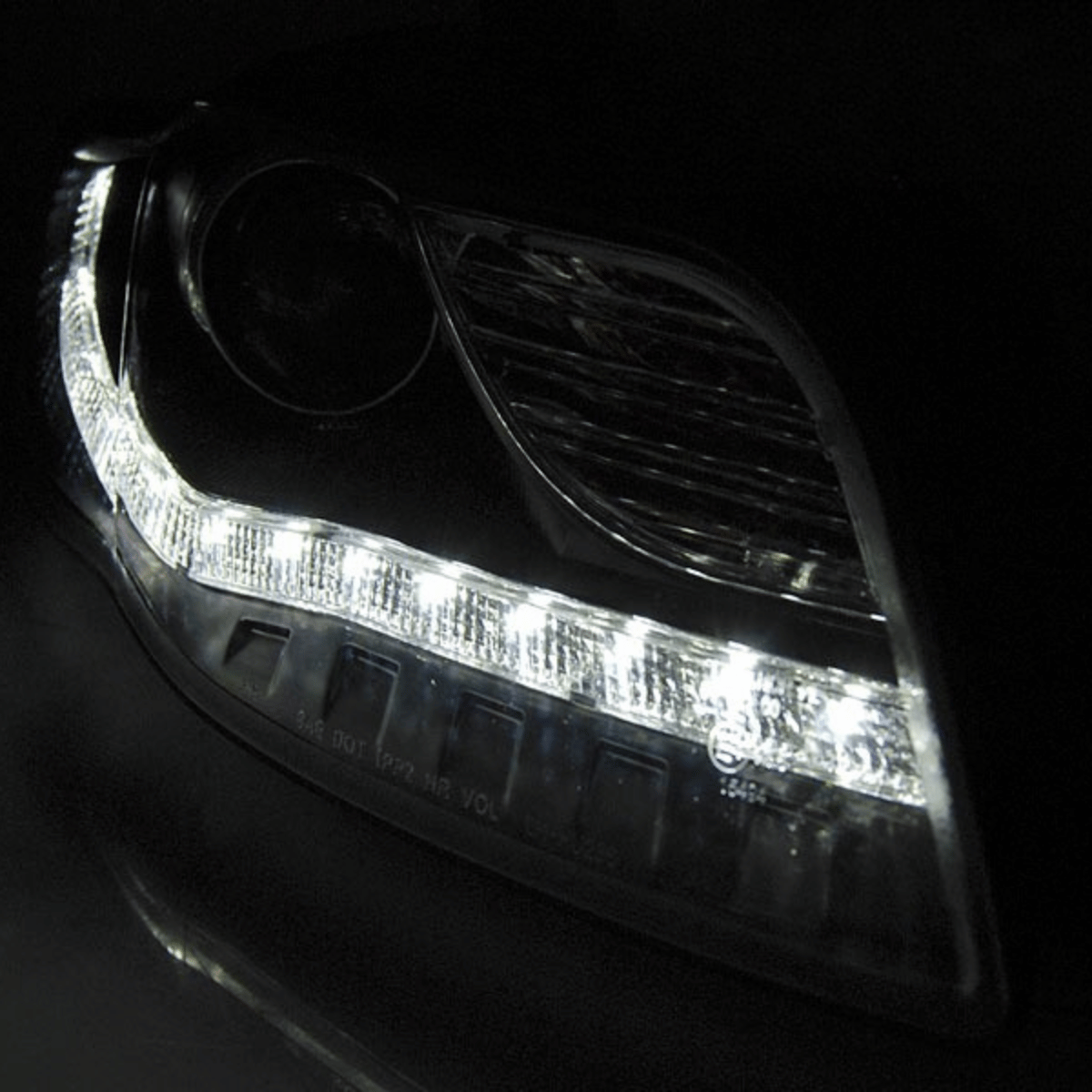 Halogen Scheinwerfer Set für Audi A4 B7 2004–2008 Schwarz LED Standlicht & Blinker