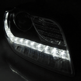 Halogen Scheinwerfer Set für Audi A4 B7 2004–2008 Schwarz LED Standlicht & Blinker