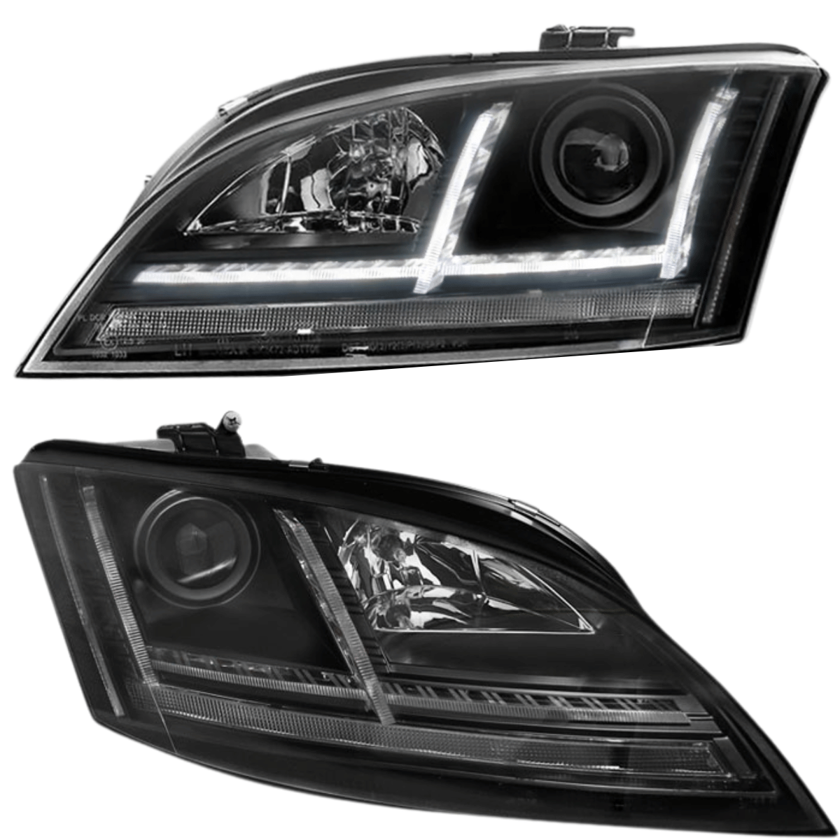 LED Scheinwerfer für Audi A4 B8 8K mit Tagfahrlicht und schwarzem Einsatz