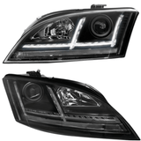 LED Scheinwerfer für Audi A4 B8 8K mit Tagfahrlicht und schwarzem Einsatz