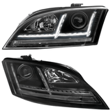 Led Scheinwerfer dynamische Blinker 8S Look schwarz für Audi TT 8J 06-10 - CR Tuning