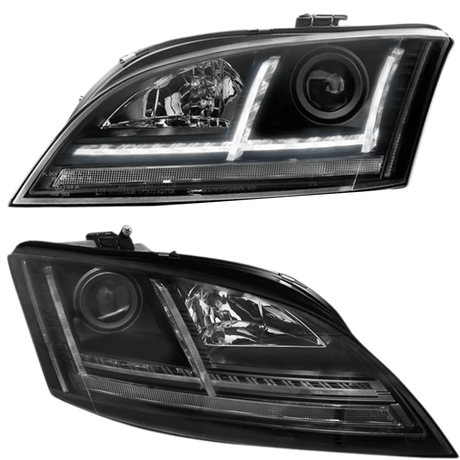Led Scheinwerfer dynamische Blinker 8S Look schwarz für Audi TT 8J 06-10 - CR Tuning