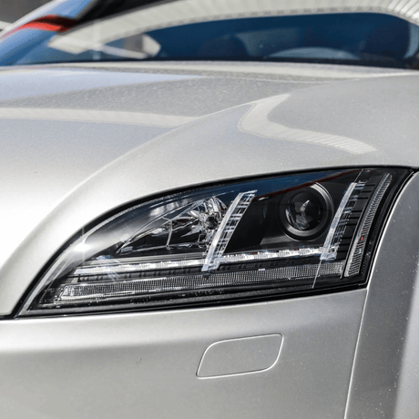 Xenon Scheinwerfer Set Schwarz für Audi TT 8J 2006–2010 mit Dynamischen Blinkern - CR Tuning