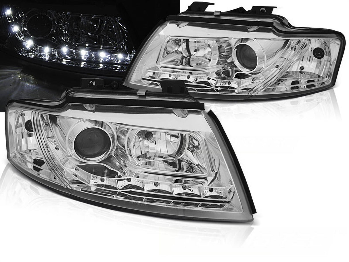 LED Scheinwerfer Set in chrom für Audi A4 8H B6 CABRIO 02-06