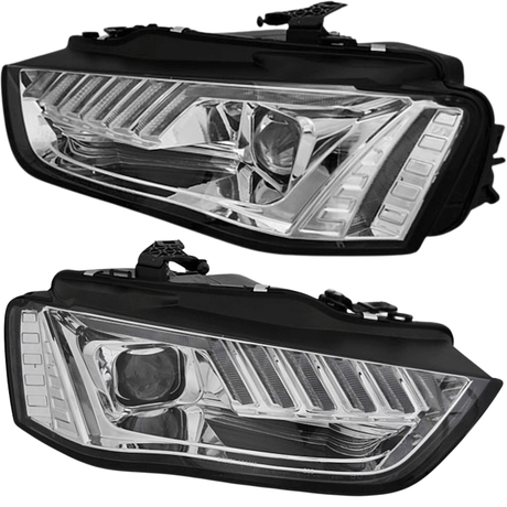 Xenon LED Scheinwerfer Set Chrom für Audi A4 B8 2012–2015 mit dynamischem Blinker - CR Tuning