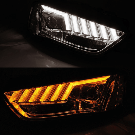 Xenon LED Scheinwerfer Set Chrom für Audi A4 B8 2012–2015 mit dynamischem Blinker - CR Tuning