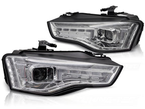 Xenon Scheinwerfer Set Chrom mit dynamischen LED Blinkern für Audi A5 8T 2011-2016