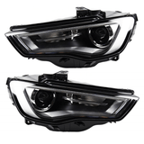Xenon Nachrüst-Scheinwerfer Set Schwarz für Audi A3 8V 2012–2016 LED Tagfahrlicht