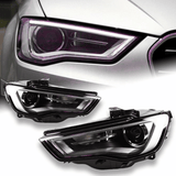 Xenon Nachrüst-Scheinwerfer Set Schwarz für Audi A3 8V 2012–2016 LED Tagfahrlicht