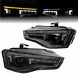 LED Scheinwerfer schwarz Audi A5 8T 2011-2016 mit dynamischen Blinkern von CR-Tuning