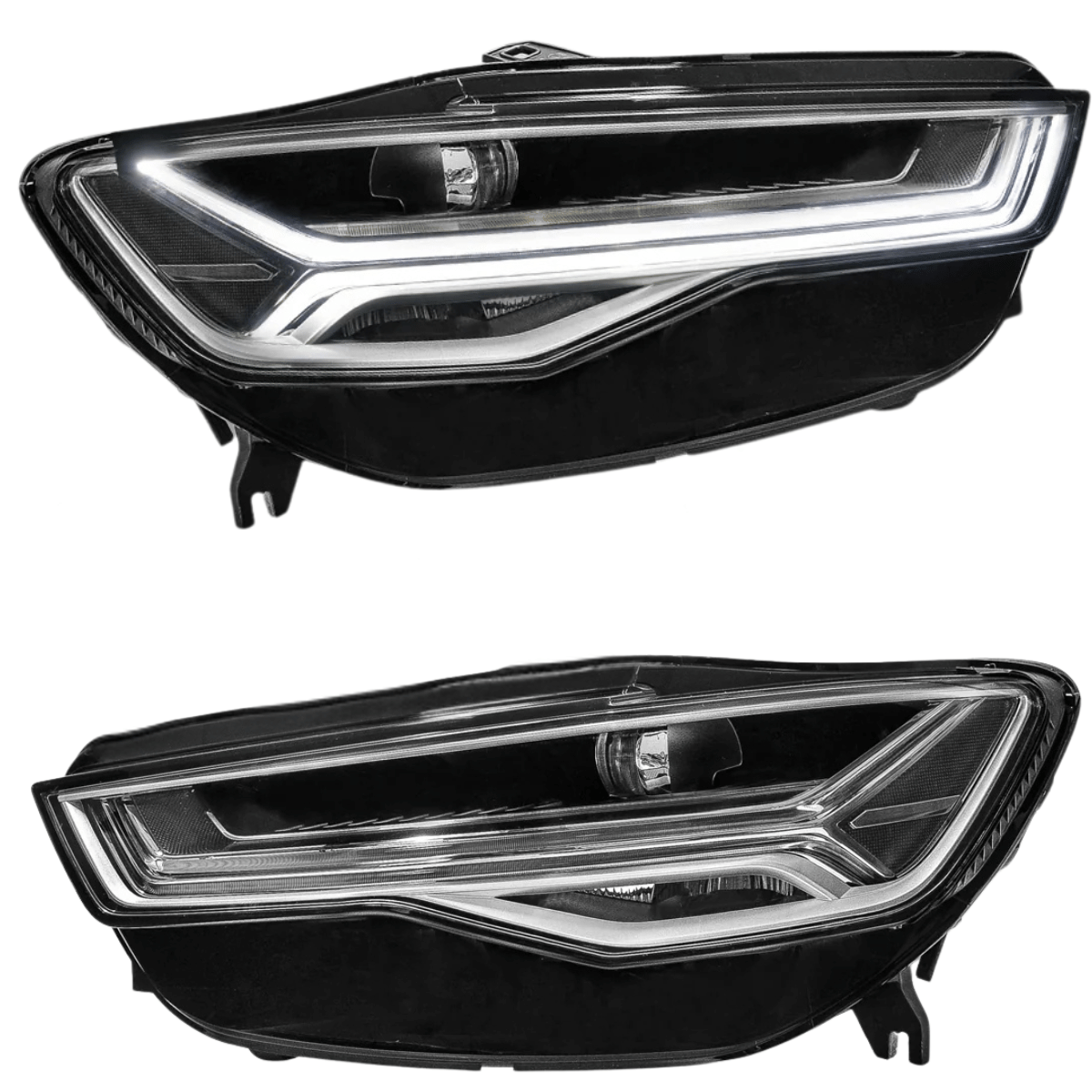 Voll LED Scheinwerfer Set für Audi A6 C7 2014–2018 mit Tagfahrlicht schwarz