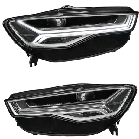 Voll LED Scheinwerfer Set für Audi A6 C7 2014–2018 mit Tagfahrlicht schwarz