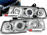 Angel Eyes Scheinwerfer Set in chrom für BMW E36 12.1990-08.1999