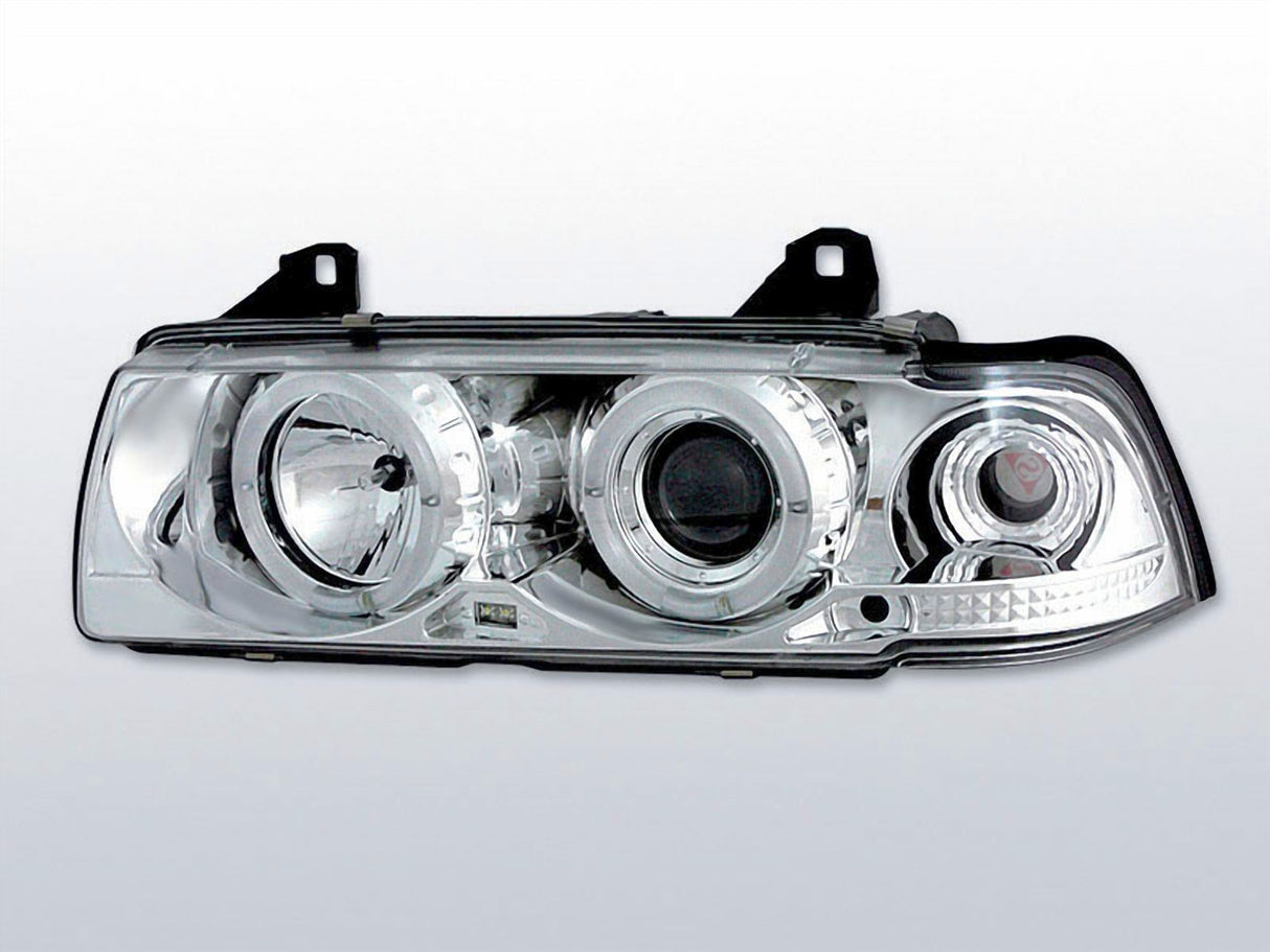 Angel Eyes Scheinwerfer Set in chrom für BMW E36 12.1990-08.1999