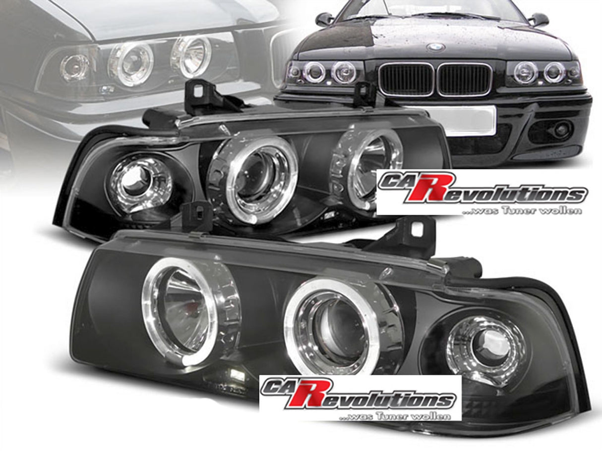 Angel Eyes Scheinwerfer Set schwarz für BMW E36 12.1990-08.1999