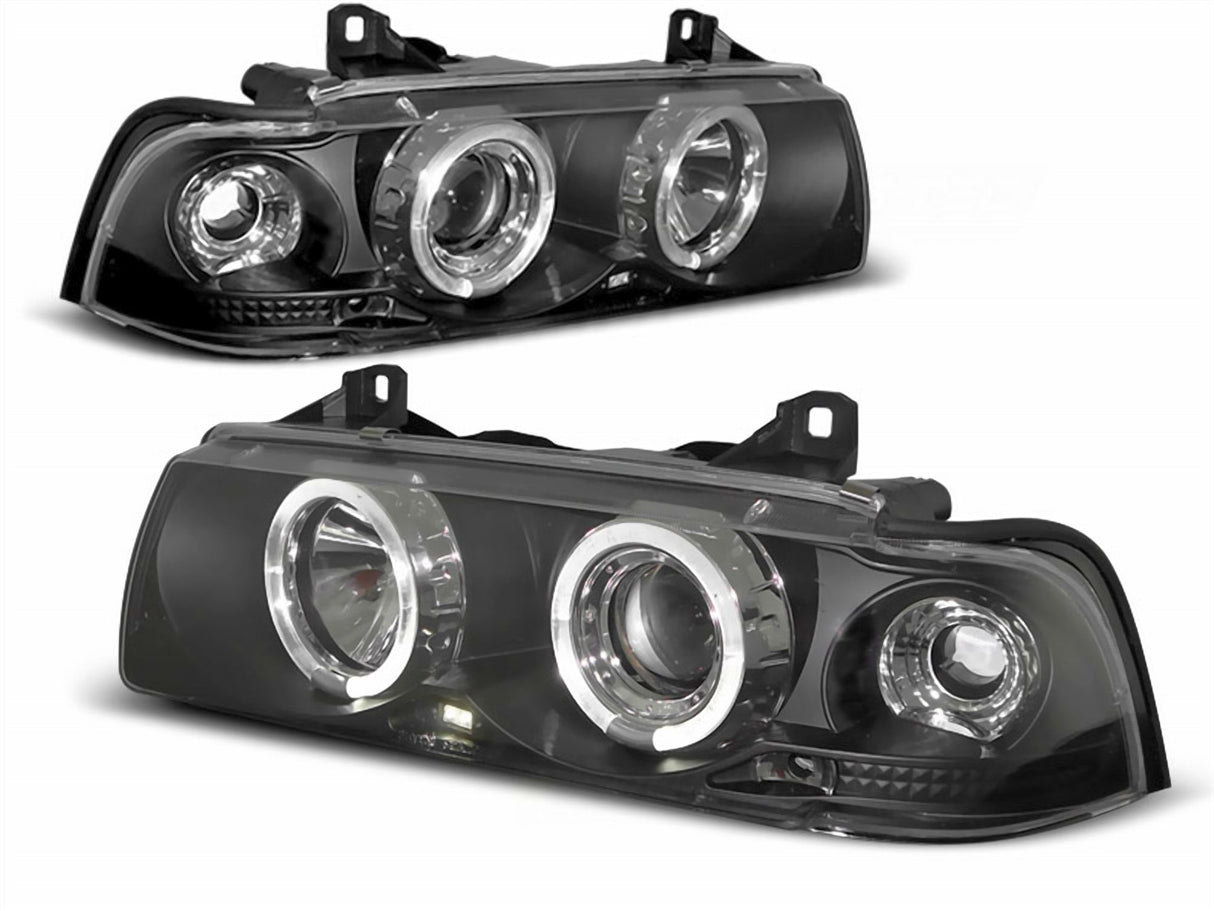 Angel Eyes Scheinwerfer Set schwarz für BMW E36 12.1990-08.1999