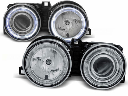 Angel Eyes Scheinwerfer Set in chrom für BMW E30 11.82-06.1994