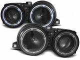 Angel Eyes Scheinwerfer Set in schwarz für BMW E30 11.82-06.1994