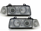 Scheinwerfer für BMW E36 Coupé/Cabrio 92-98 Angel Eyes chrom