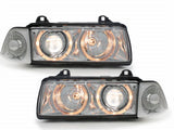 Scheinwerfer für BMW E36 Coupé/Cabrio 92-98 Angel Eyes chrom