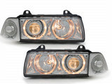 Scheinwerfer für BMW E36 Coupé/Cabrio 92-98 Angel Eyes chrom