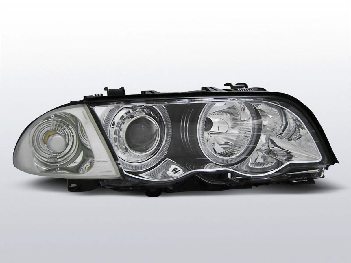 Angel Eyes Scheinwerfer Set in chrom für BMW E46 05.1998-08.2001 S/T