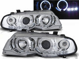 Angel Eyes Scheinwerfer Set in chrom für BMW E46 04/1999-03/2003 Coupe Cabrio