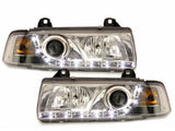 Led Scheinwerfer Set in chrom für BMW 3er E36 Limo 12.1990-08.1999